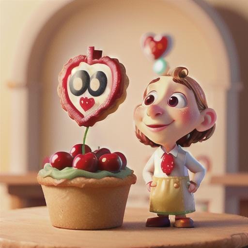 Cherry-Filled Heart-Shaped Pies