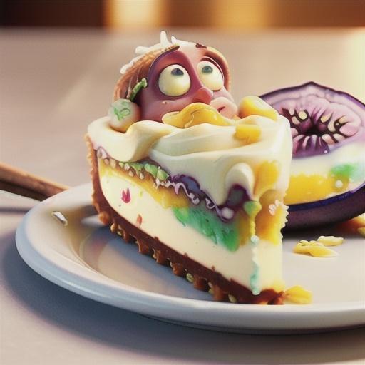 Passionfruit cheesecake slice