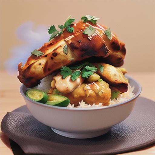 Chicken madras with steamed basmati rice