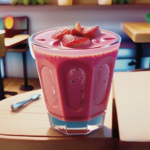Energetic Strawberry Smoothie