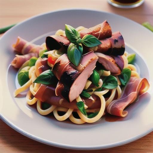 Prosciutto-wrapped chicken