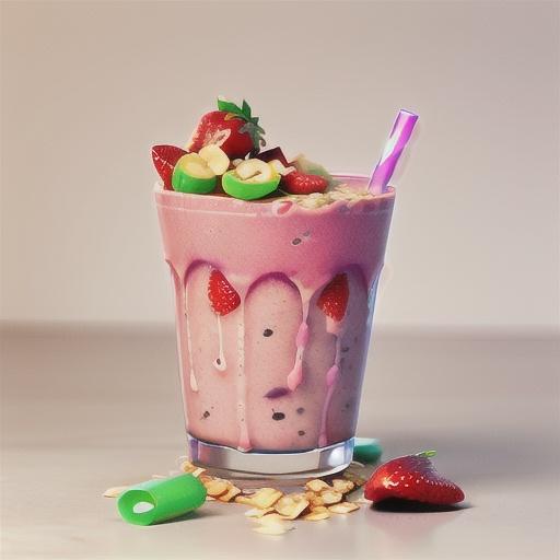 Strawberry Oatmeal Breakfast Smoothie