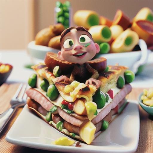 Sausage, potato, onion and pea frittata