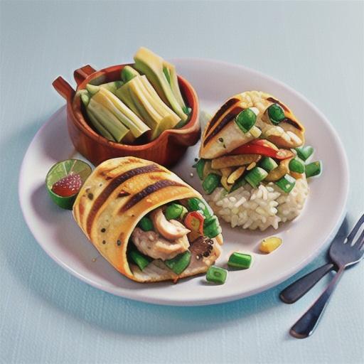 Air fryer burrito-stuffed chicken recipe