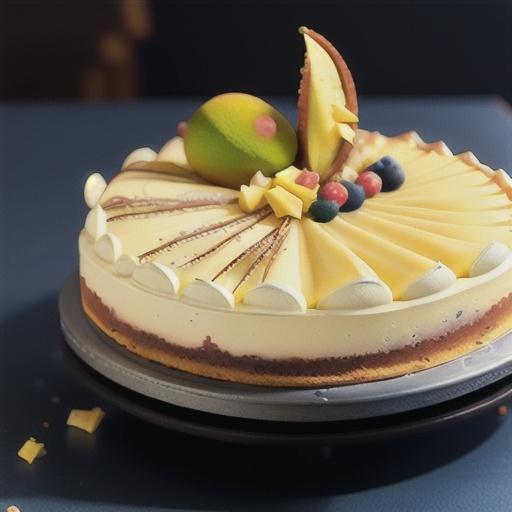 Mango mousse cake