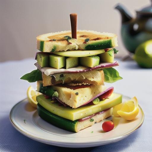 Cucumber sandwiches with lemon herb butter
