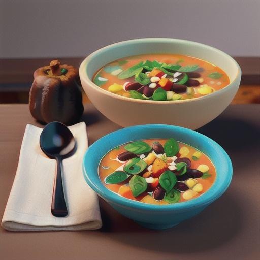 Vegan Black Bean Burger Soup