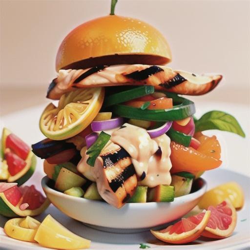 Grilled chicken with grapefruit salsa