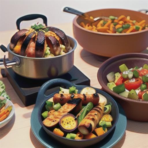 Curtis Stone's chargrilled sausages with sweet potato salad