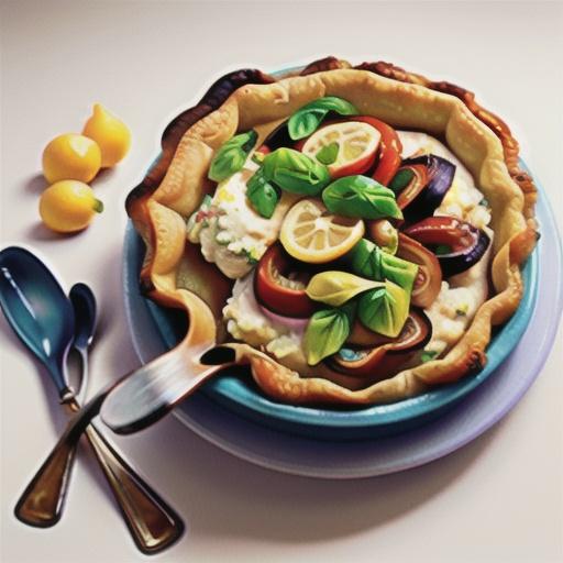 Chicken, ricotta and lemon pie