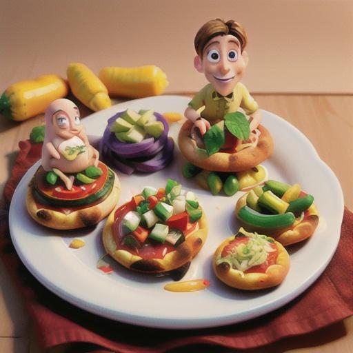 Fresh Vegetable Appetizer Pizzas