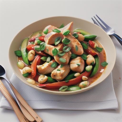 Chicken in spicy peanut sauce