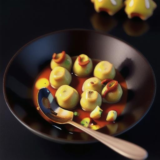 Milk dumplings in saffron syrup (gulab jamun)