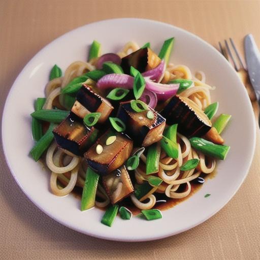 Spicy plum lamb cutlets with speedy noodle stir-fry