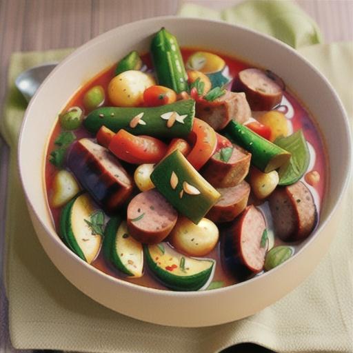 Moroccan vegetable & sausage stew