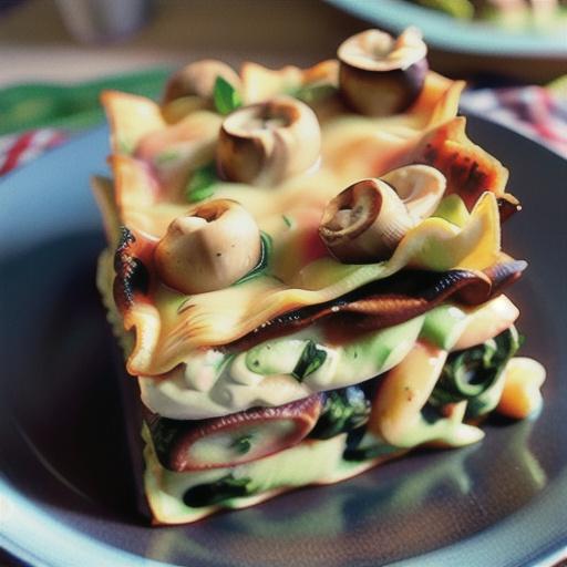 Vegetarian Spinach and Mushroom Lasagna