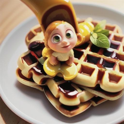 Whole Wheat Waffles with Honey-Peanut Butter Syrup