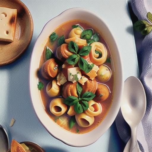 Ratatouille soup with cheese tortellini recipe