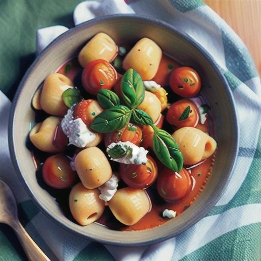 Ricotta & spinach gnocchi with roasted tomato sauce