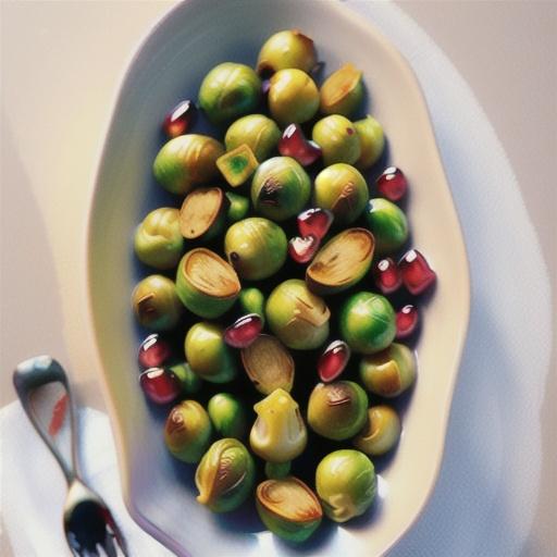 Roasted Brussels Sprouts with Pomegranate-Balsamic Glaze