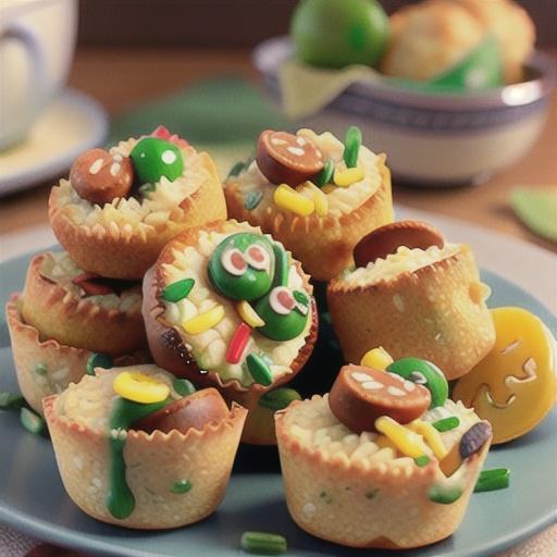 Mini muffin pan cheesy rice bites recipe