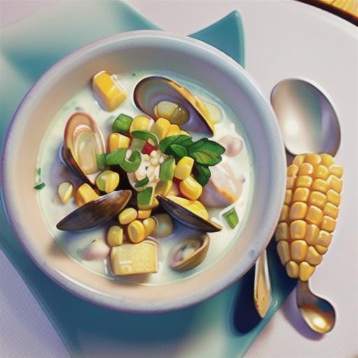 Clam Chowder with Corn