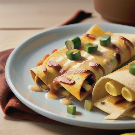 Chicken Enchiladas with Flour Tortillas