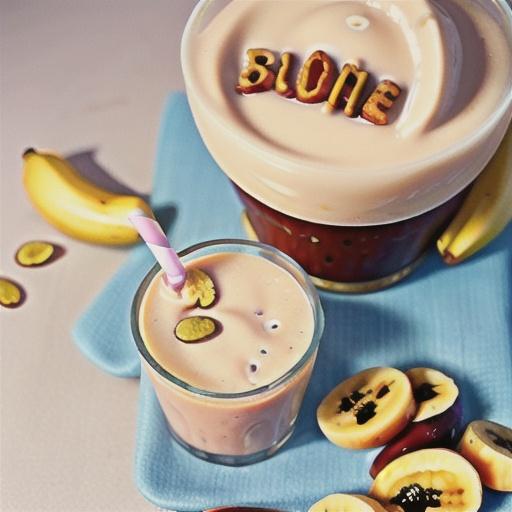 Almond, banana & passion fruit smoothie