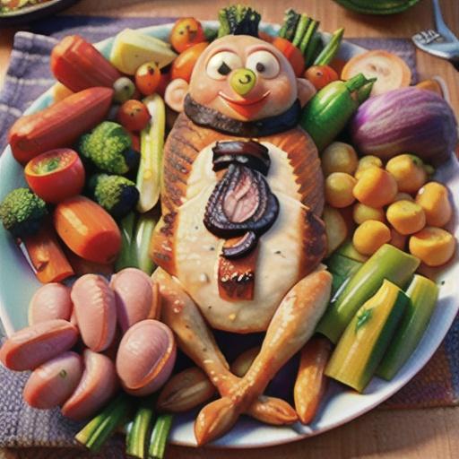 Baked Chicken Breasts and Vegetables