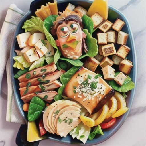 Sheet Pan Chicken Caesar Salad