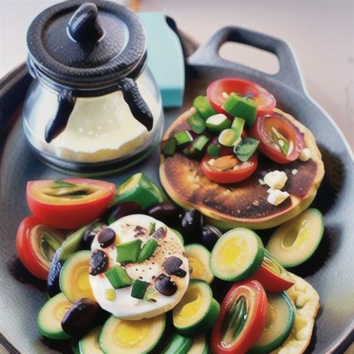 Feta and black bean scrambled eggs recipe