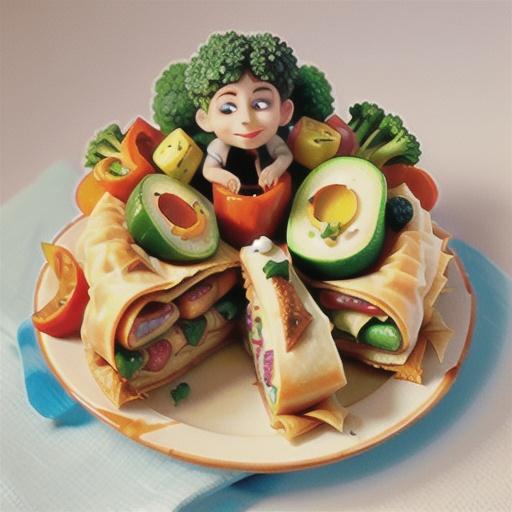 Roast vegetable filo ring pie