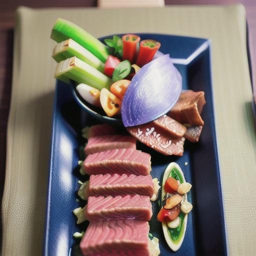 Posh Japanese-inspired beef carpaccio