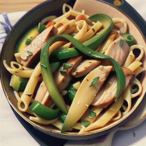 Stir Fried Pasta with Veggies