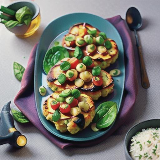 Tandoori cauliflower steaks with spinach rice recipe