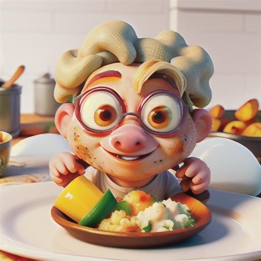 Pork with crushed potatoes