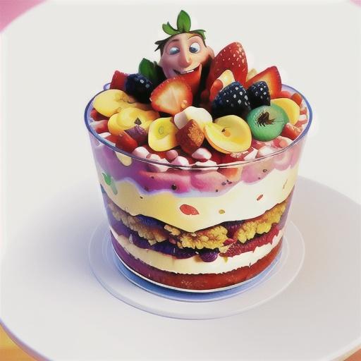 Upside-down summer trifle
