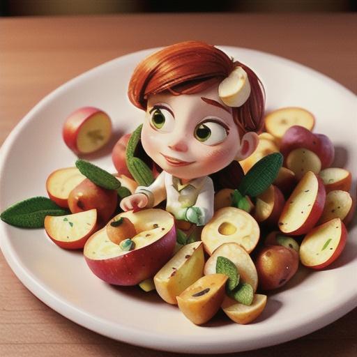 Potatoes Anna with Apples and Sage