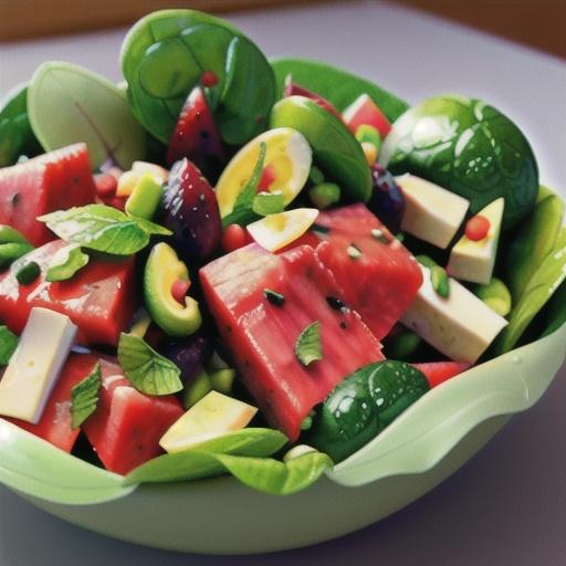 Spinach Watermelon-Mint Salad