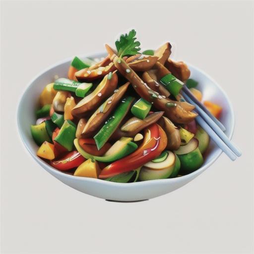 Chicken and pumpkin stir fry