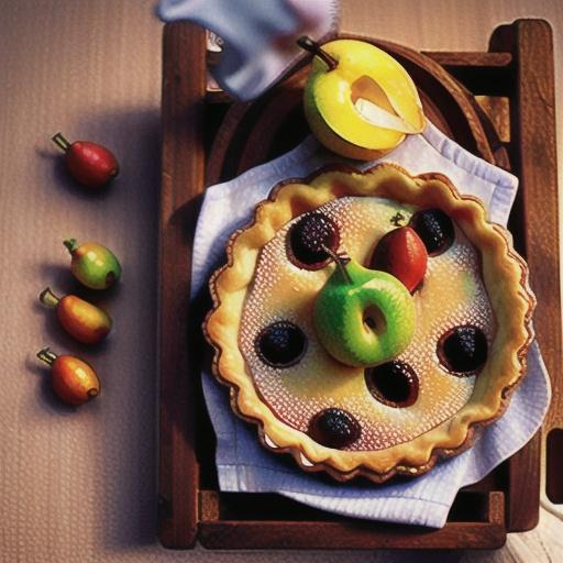 Pear & frangipane tart