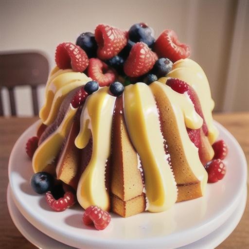 Lemon Raspberry Bundt Cake