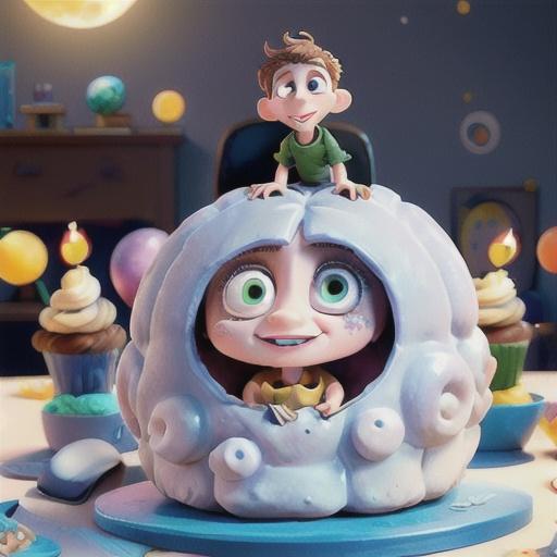 Man-on-the-moon cake