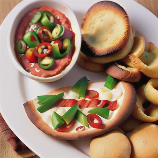 Spicy Barbecue Dip and Pizza Rolls