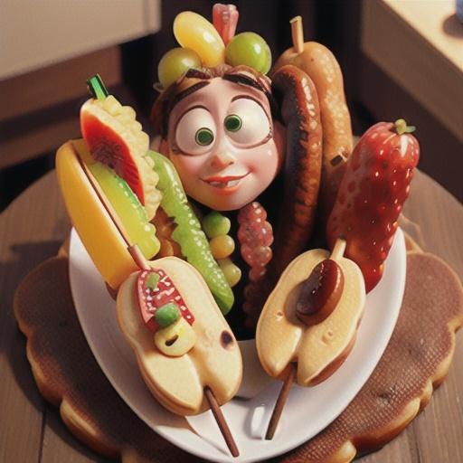 Fruit and Sausage Pancake Kabobs