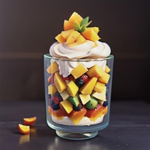 Coconut, mango and ginger trifles