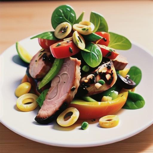 Peppered pork salad