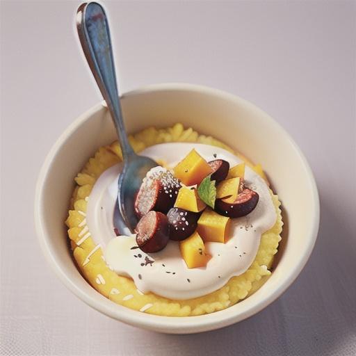 Mango rice pudding