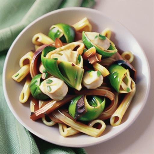 Fusilli with lamb and artichoke ragu