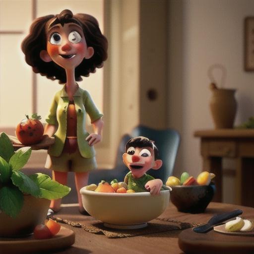 Baby cos, olive and tomato salad